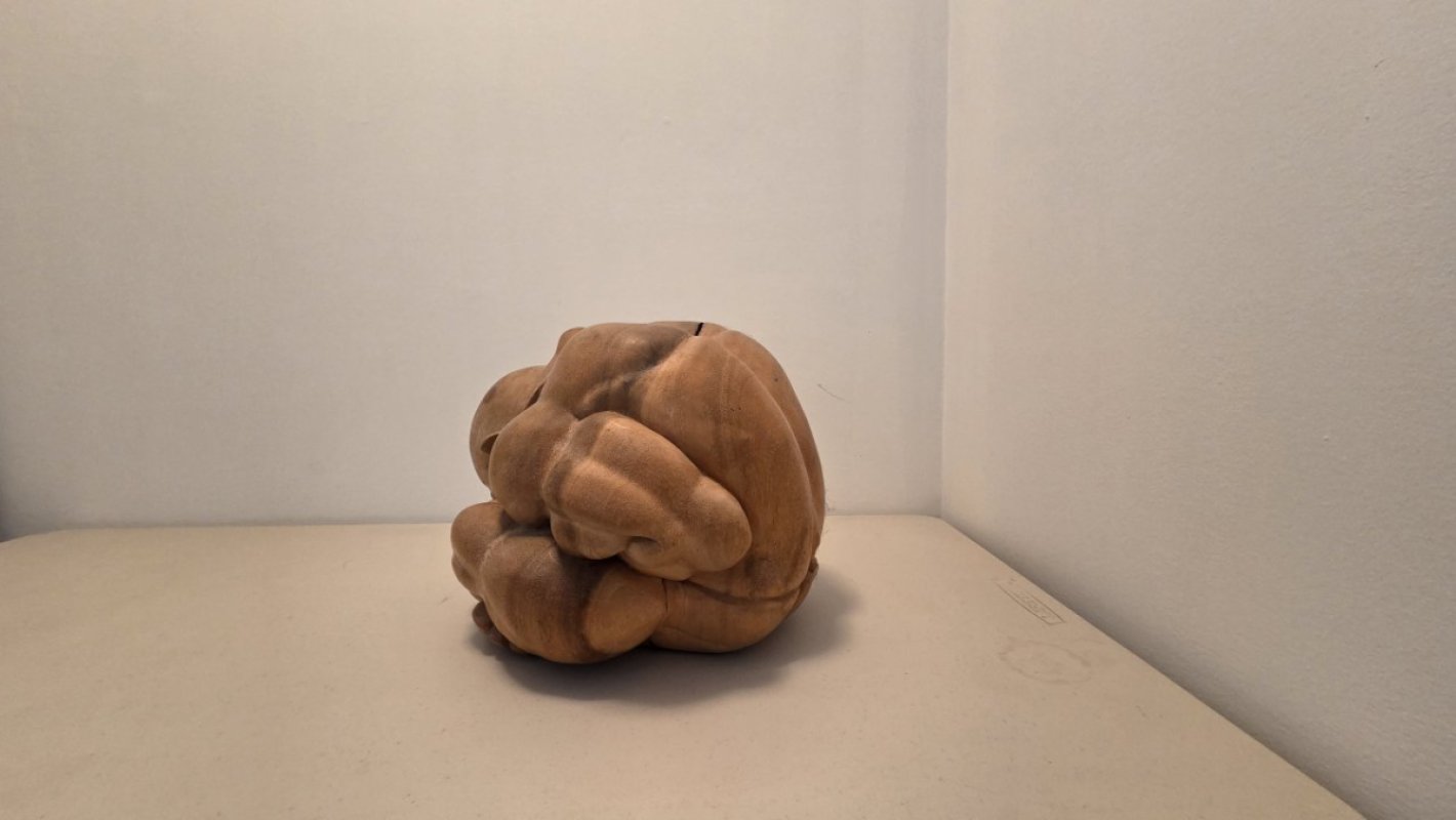 Wooden Praying Monk