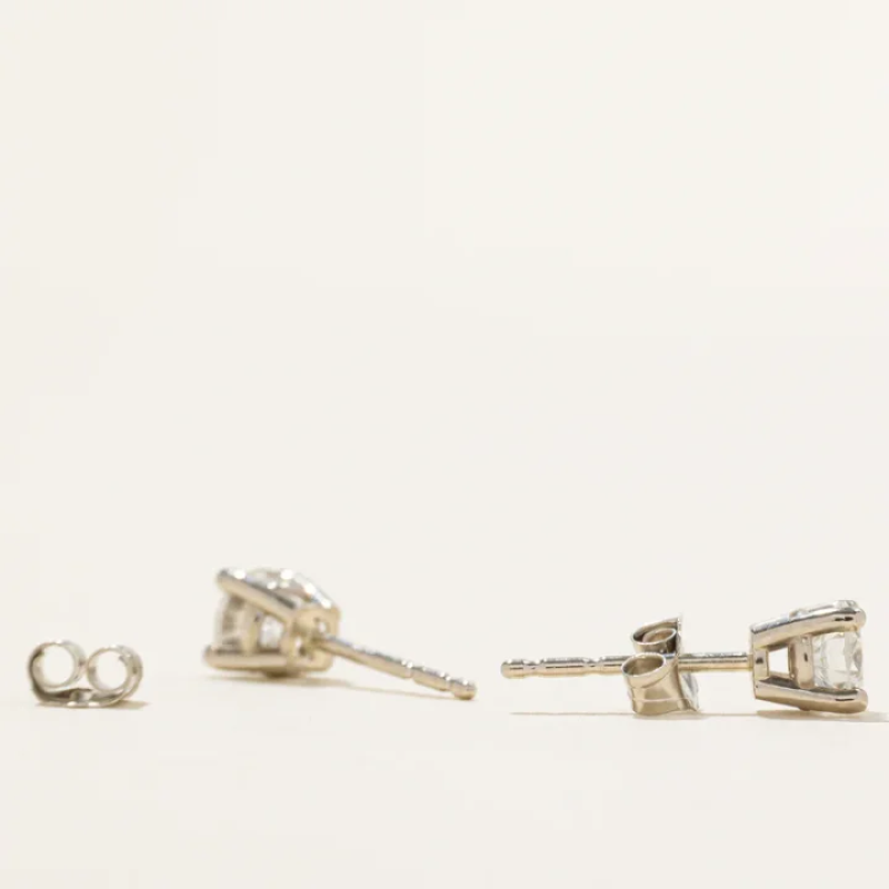 '100 Ways' White Gold Diamond Stud Earrings