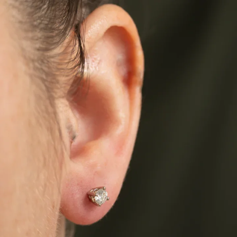 '100 Ways' White Gold Diamond Stud Earrings