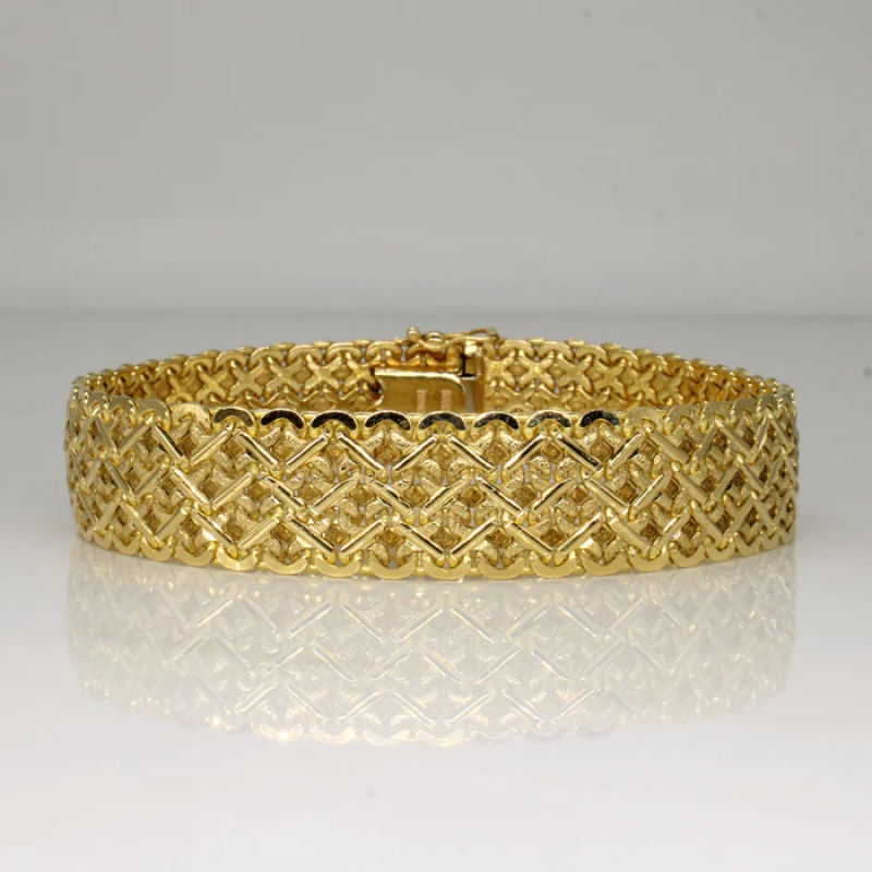 14k Yellow Gold Woven Bracelet