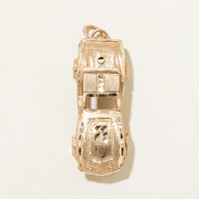 10k Yellow Gold Sports Car Charm