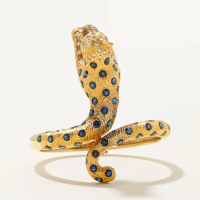 Maramenos & Pateras' Sapphire, Diamond & Pink Sapphire Panther Bracelet