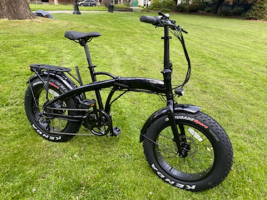 Black Folding Fat Tire eBike